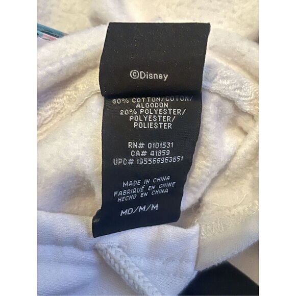 Disney Mens White Black Ombre Long Sleeve Jack Skellington Hoodie Size Medium - Picture 13 of 13